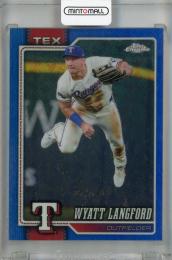 2026 Topps Chrome LogoFractor Wyatt Langford Blue LogoFractor #213【017/150】 Texas Rangers