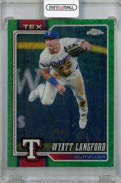 2026 Topps Chrome LogoFractor Wyatt Langford Green LogoFractor #213【92/99】 Texas Rangers