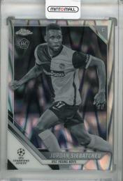 2021-22 Topps Chrome UEFA Champions League BSC Young Boys Jordan Siebatcheu Base Black & White Ray Wave (RC)(パラレル版)