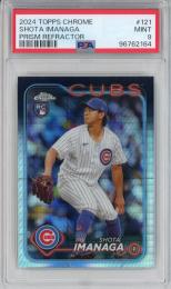 2024 Topps Chrome Shota Imanaga Prism Refractor【PSA 9】《MINT》 Chicago Cubs