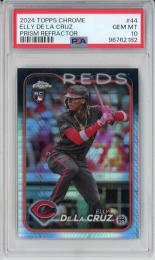 2024 Topps Chrome Elly De La Cruz Prism Refractor【PSA 10】《Gem-MINT》 Cincinatti Reds