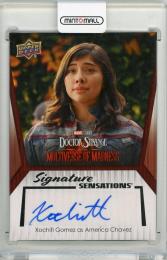 2024 UPPER DECK Marvel Studios Series 2 2024 Upper Deck Cinematic Xochitl Gomez as America Chavez Signature Sensations #SSXG DOCTOR STRANGE IN THE MULTIVERSE OF MADNESS
