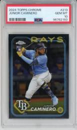 2024 Topps Chrome Junior Caminero Base【PSA 10】《Gem-MINT》 Tampa Bay Rays