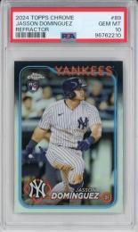 2024 Topps Chrome Jasson Dominguez Refractor【PSA 10】《Gem-MINT》 New York Yankees