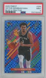2025-26 Topps Finest Victor Wembanyama Blue X-Fractor #264【26/49】【PSA9】 San Antonio Spurs