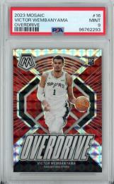 2023-24 Panini Mosaic Basketball Victor Wembanyama Overdrive/#16/RC/Prizm【PSA9】 San Antonio Spurs