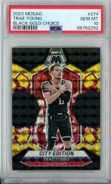 2023-24 Panini Mosaic Basketball Trae Young Black Gold Choice/#274【7/8】【PSA10】 Atlanta Hawks