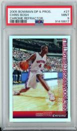 2005-06 Topps Bowman Chrome Draft Picks & Prospects Chris Bosh Chrome Refractor/#27【128/300】【PSA9】 Toronto Raptors