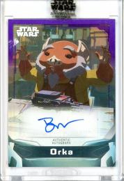 2021 Topps Star Wars Signature Series Bobby Moynihan as Orka #A-BMR Autographs Purple【83/99】