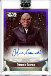 2021 Topps Star Wars Signature Series Cavin Cornwall as Pemmin Brunce #A-CC Autographs Purple【24/99】