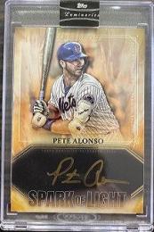 2020 Topps Luminaries Spark of Light Autographs Gold #SLAPA Pete Alonso 1/1