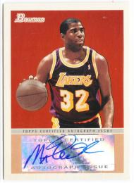 2009-10 TOPPS Bowman Magic Johnson Autograph 48A-MJ