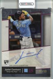 2024 Topps Museum Collection Junior Caminero Archival Autographs Pink Sapphire【28/99】 Tampa Bay Rays