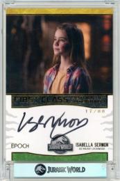 2025 Epoch Jurassic World Isabella Sermon as Maisie Lockwood First Class Authentic Autograph【17/88】