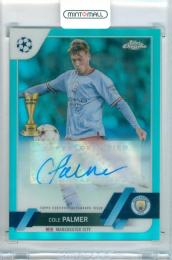 2022-23 Topps Chrome Uefa Club Competition Cole Palmer  #CA-CP Chrome Autograph Aqua Parallel【131/199】 Manchester City