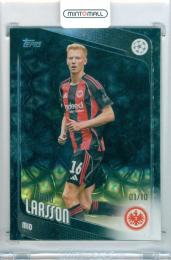 2026 Topps Uefa Japan Edition Hugo Larsson #36 Base Black Foil Parallel【01/10】《1stナンバー》 Eintrachet Frankfurt