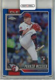 2026 Topps Chrome Logofractor Parker Messick Blue Refractor #184【062/150】 Cleveland Guardians