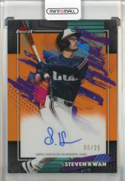 2026 Topps Finest Steven Kwan Finest Autograph Orange Refractor #FASK【09/25】 Cleveland Guardians