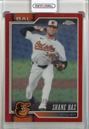 2026 Topps Chrome Logofractor Shane Baz Red Refractor #114【3/5】 Baltimore Orioles