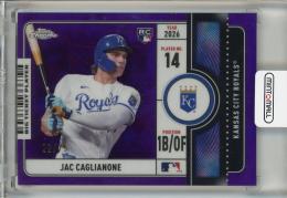2026 Topps Chrome Jac Caglianone Big Ticket Player Purple Refractor #BTP22【22/75】 Kansas City Royals