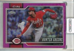 2026 Topps Chrome Logofractor Hunter Green Pink Refractor #135【138/250】 Cincinnati Reds