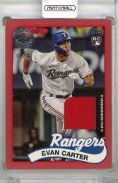 2024 Topps '89 Evan Carter Topps Relics Red #89R2EC Evan Carter S2 Texas Rangers【09/25】