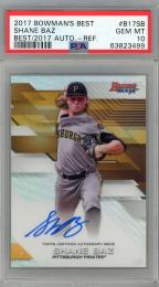 2017 BOWMAN'S BEST Shane Baz Autograph Refractors #B17SB【PSA10】 Pittsburgh Pirates