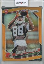 2025 Panini Prizm Football Harold Fannin Jr. Orange Prizm #399【201/249】 Cleveland Browns