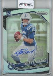 2025 Panini Prizm Football Riley Leonard Base Rookie Autograph Silver Prizm #342 Indianapolis Colts