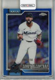 2026 Topps Chrome Logofractor Sandy Alcantara Blue Refractor #20【088/150】 Miami Marlins