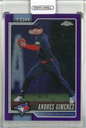 2026 Topps Chrome Logofractor Andres Gimenez Purple Refractor #286【44/75】 Toronto Blue Jays