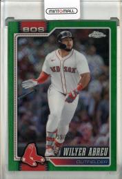 2026 Topps Chrome Logofractor Wilyer Abreu Green Refractor #165【30/99】 Boston Red Sox