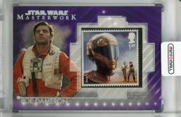 2020 Topps Star Wars Masterwork  Poe Dameron - Zorii Bliss Commemorative Stamp Relics Purple(パラレル版) 12/50