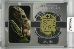 2020 Topps Star Wars Masterwork  Saurin - Star Wars 77 Commemorative Dog Tag Medallion 20/99