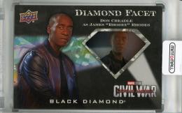 2021 Upper Deck Marvel Black Diamond  Don Cheadle as War Machine Diamond Facet