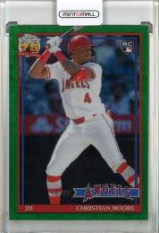 2026 Topps Chrome Logofractor Christian Moore 1991 Topps Green Refractor #91CB26【70/99】 Los Angeles Angels