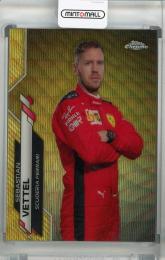 2020 Topps Chrome Formula 1 Scuderia Ferrari Sebastian Vettel F1 Racers Base Gold Wave Refractor(パラレル版) 29/50