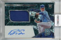 2021 Panini Spectra Brady Singer Spectra Rookie Jersey Autographs Neon Blue #120 RC ※傷あり【56/99】 Kansas City Royals