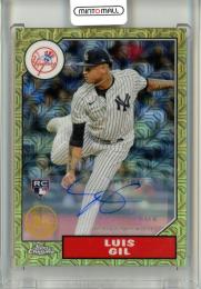 2022 Topps Luis Gil #T87C-29 ’87 Topps Silver Pack Chrome Autographs【010/199】 Yankees