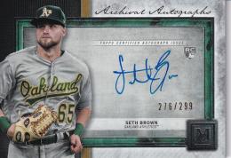 2020 Topps Museum Collection Baseball Oakland Athletics Seth Brown Archival Autographs 276/299