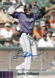 2020 Topps Stadium Club Baseball Colorado Rockies Sam Hilliard  Base Autographs