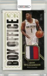 2020-21 Panini Noir Basketball Zion Williamson Box Office Prime GU Patch【19/25】 New Orleans