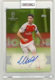 2015-16 Topps UEFA Champions League Showcase Mikel Arteta Autographs Green Parallels【56/150】 Arsenal FC