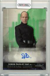 2019 Topps Star Wars The Rise of Skywalker  Simon Paisley Day as General Quinn Autograph 07/50