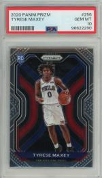 2020-21 Panini Prizm Tyrese Maxey Base RC #256【PSA 10 GEM MT】