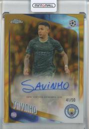 2025-26 Topps chrome UCC  Savinho Auto Gold Lave Refractor【41/50】 Manchester City