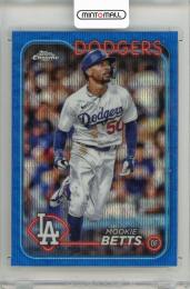 2024 TOPPS Chrome Mookie Betts Blue Wave Refractors #296【26/75】 Los Angeles Dodgers