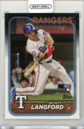 2024 TOPPS Series 2 Wyatt Langford Base Set Photo Variations #700A/swinging Texas Rangers