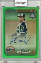 2024 Topps Pro Debut Hurston Waldrep Green Refractor Autographs【96/99】 Atlanta Braves