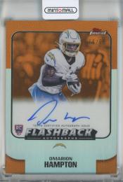 2025 Topps Finest Football Omarion Hampton Flashback Autographs Orange Refractor #FBA-OH【06/25】 Los Angeles Chargers